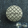 grid printed zinc alloy snaps buttons for garments accessoies